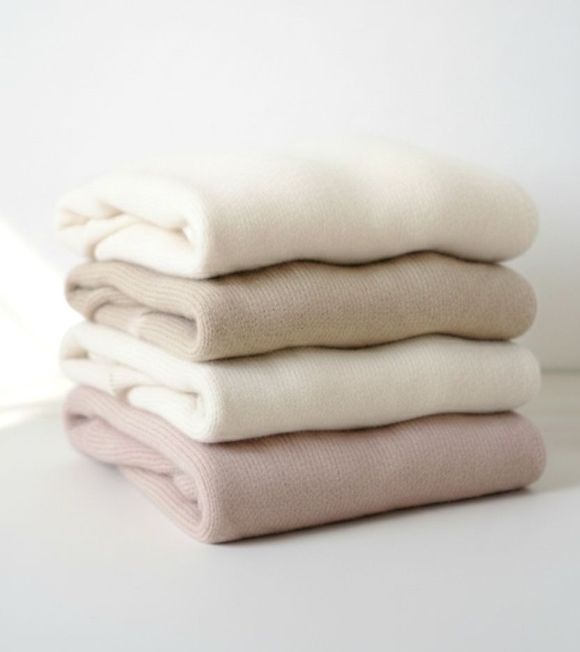 Close-up of soft knit fabric