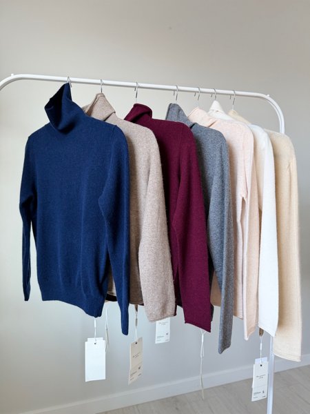 Cashmere turtleneck long sleeve